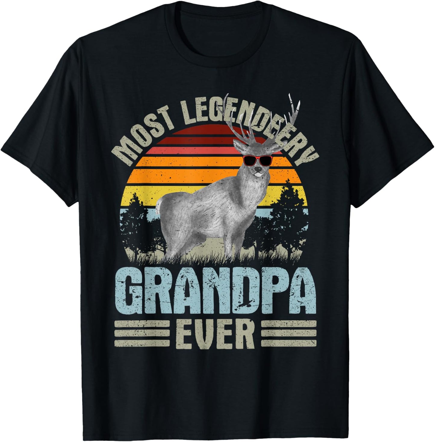 Most Legendeery Grandpa Ever Deer Hunting Hunter T-Shirt - T-Shirt | Black