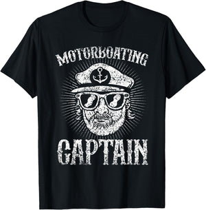 Motor boat captain motor boats motor boating motor boat T-Shirt - T-Shirt | Black