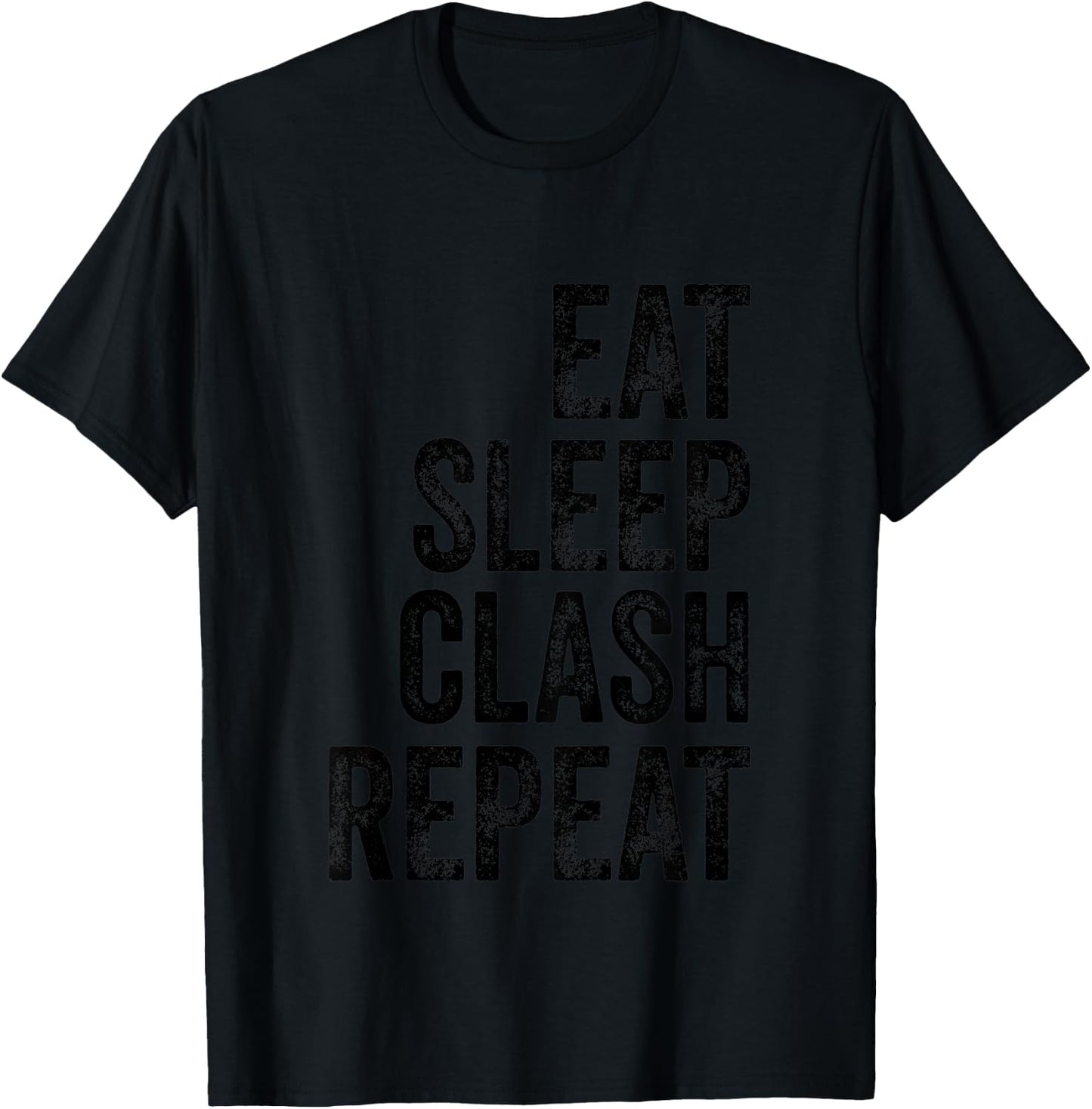 Kids Eat Sleep Clash Repeat Kids Present Child Gamer Boys Girls T-Shirt - T-Shirt | Black