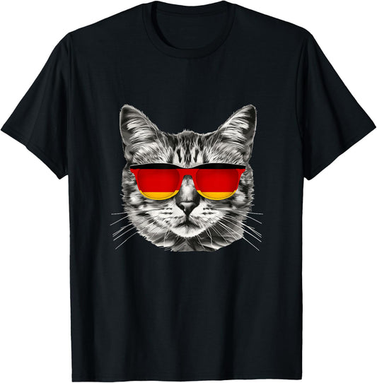 German Flag Cat Owner Souvenirs Products Kitten Germany T-Shirt - T-Shirt | Black