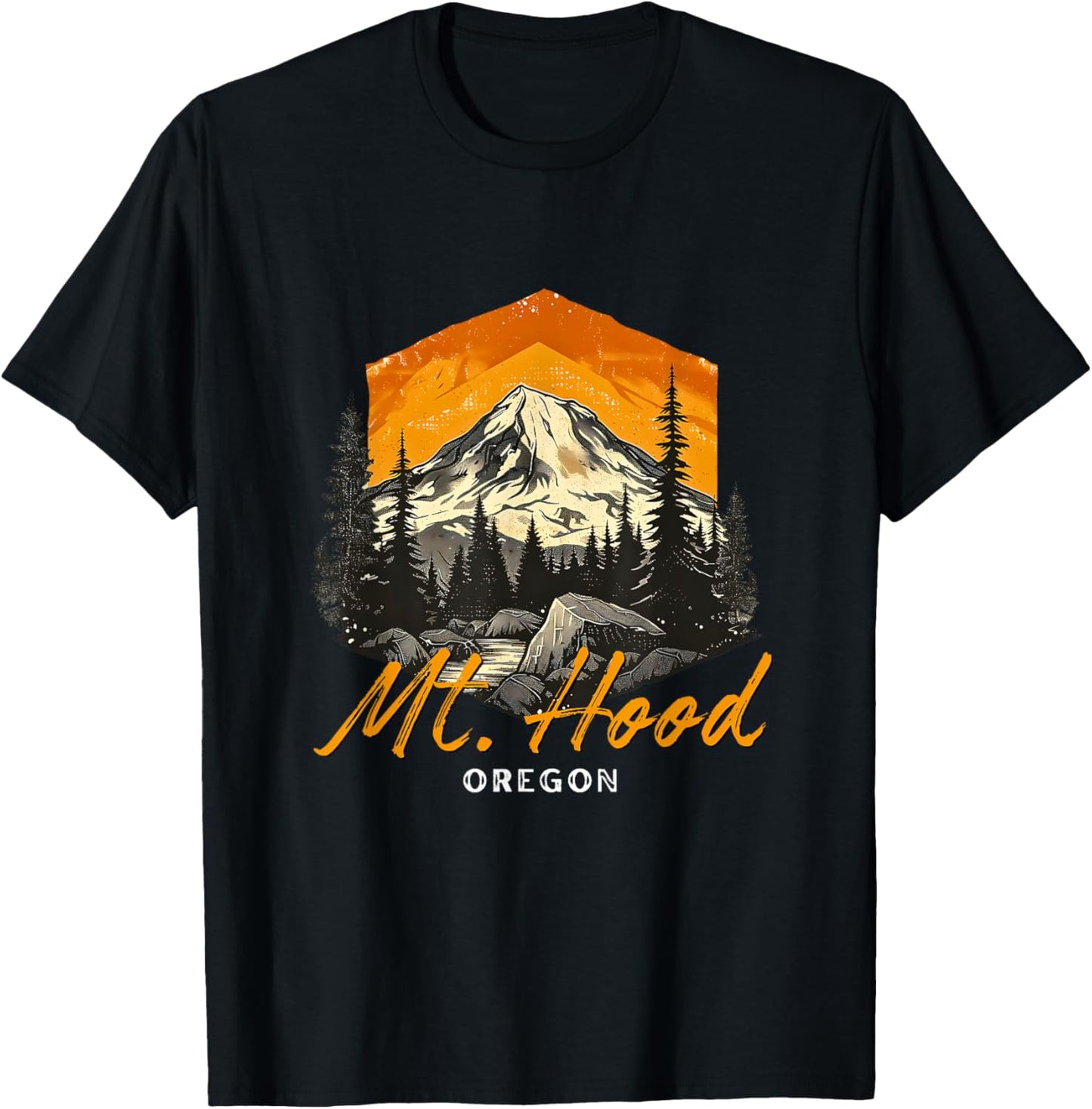 Mount Hood Souvenir / Mt. Hood T-Shirt - T-Shirt | Black