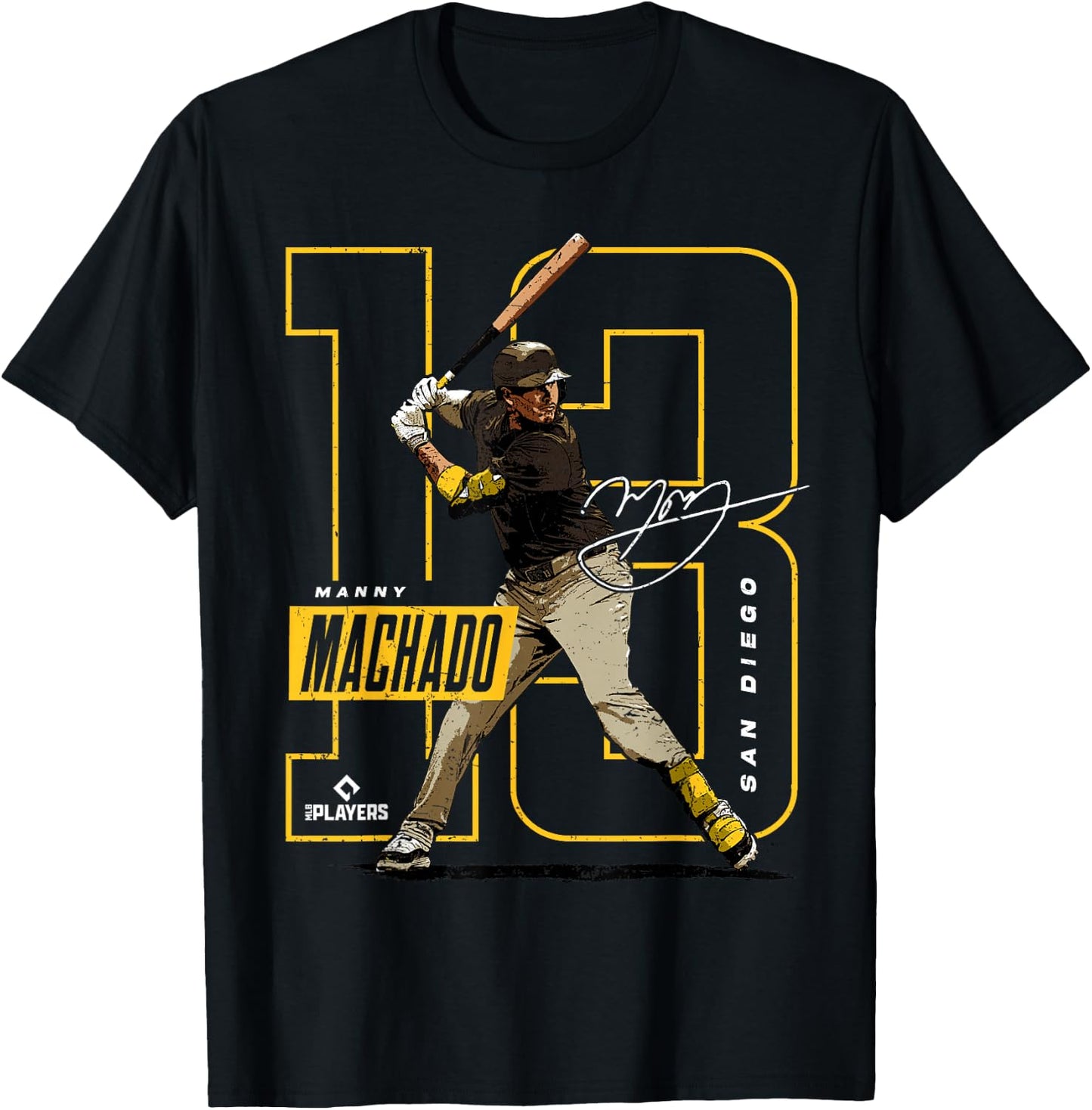 Manny Machado | San Diego Baseball MLB Players | MLBMAC4055 T-Shirt - T-Shirt | Black