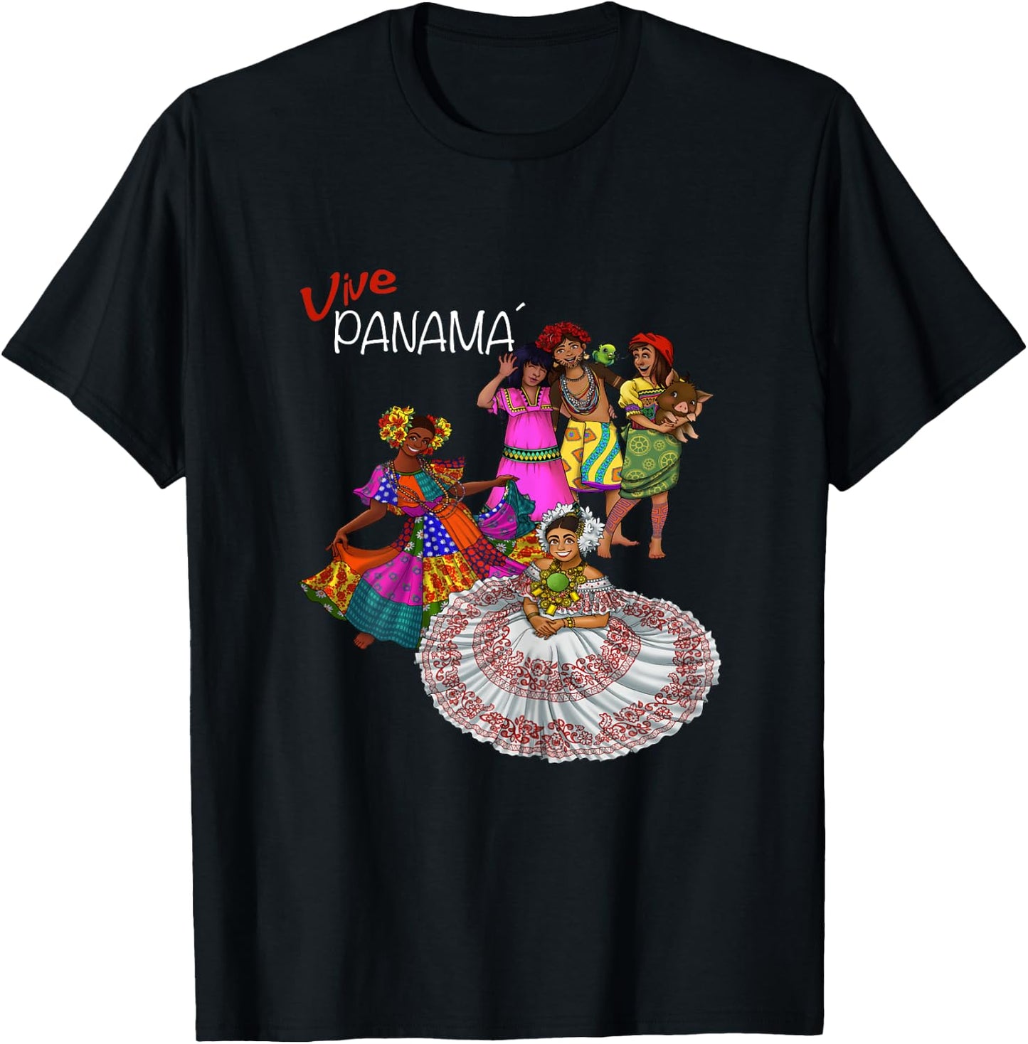 Panamanian Pride and Heritage T-Shirt - T-Shirt | Black