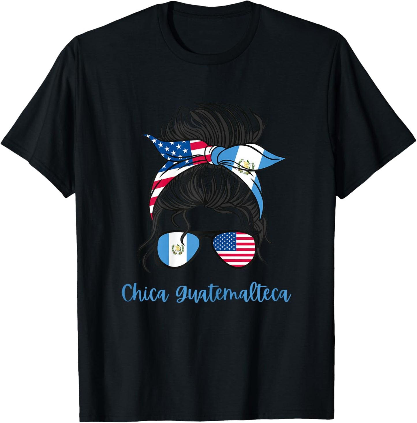 Guatemala Girls USA American guatemalan Girl T-Shirt - T-Shirt | Black