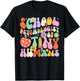 Groovy School Psychologist Of Tiny Humans Back To School T-Shirt - T-Shirt | Black