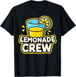Lemonade Crew Cute Summer Lemon Stand Kids Girls Boys T-Shirt - T-Shirt | Black