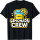 Lemonade Crew Cute Summer Lemon Stand Kids Girls Boys T-Shirt - T-Shirt | Black
