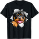 Cute Rottweiler Design Women Rottie Rottweiler Lover T-Shirt - T-Shirt | Black