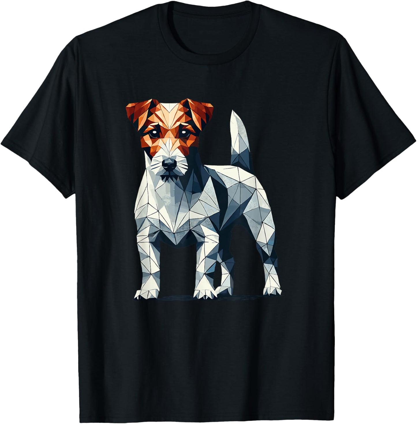Geometric Art Jack Russell Terrier Jack Russells T-Shirt - T-Shirt | Black