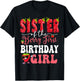 Sister of Berry First Birthday Girl Sweet One Strawberry T-Shirt - T-Shirt | Black