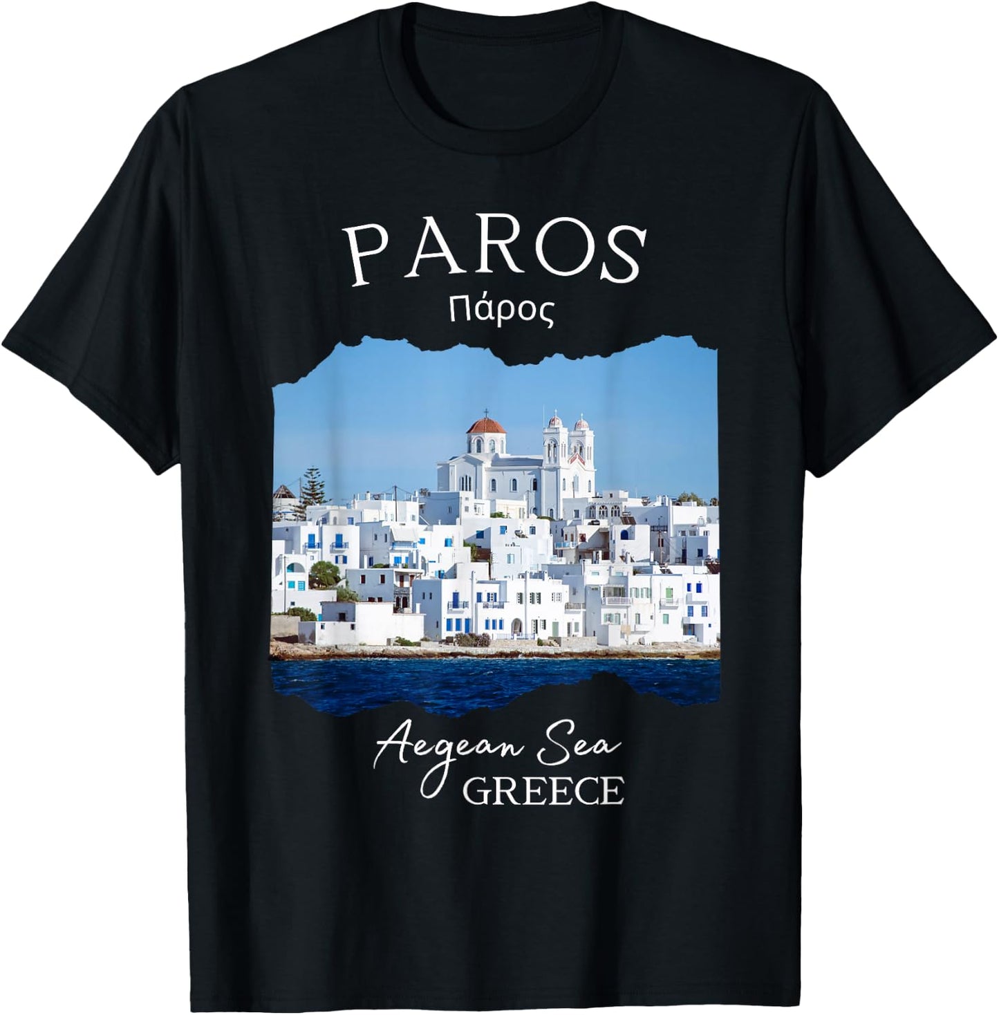 Greek Island Paros Greece Greek Vacation Souvenir Women Men T-Shirt - T-Shirt | Black