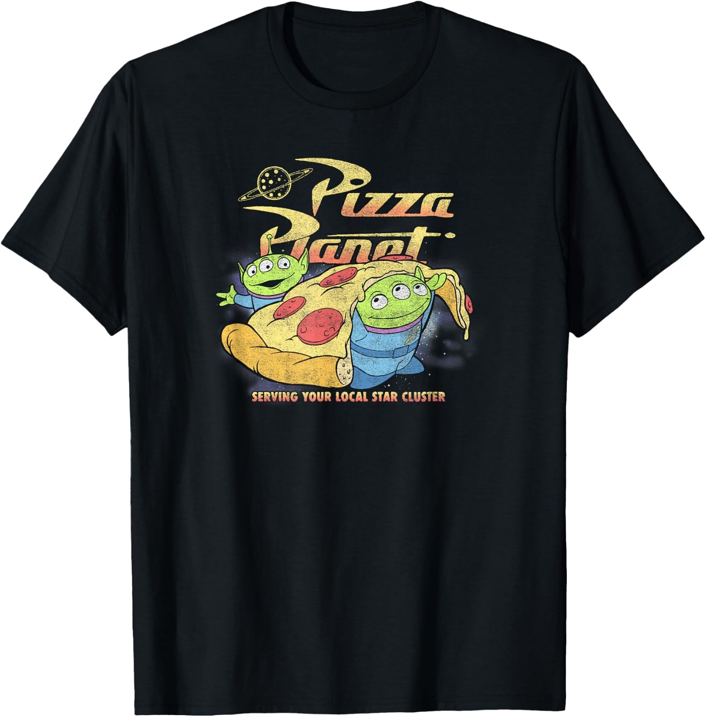 Disney Pixar Toy Story Aliens & Pizza Planet T-Shirt - T-Shirt | Black