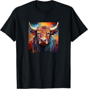 Ox Colorful Graphic T-Shirt - T-Shirt | Black
