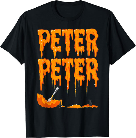 Peter Pumpkin Costume Eater For Couples Matching Halloween T-Shirt - T-Shirt | Black