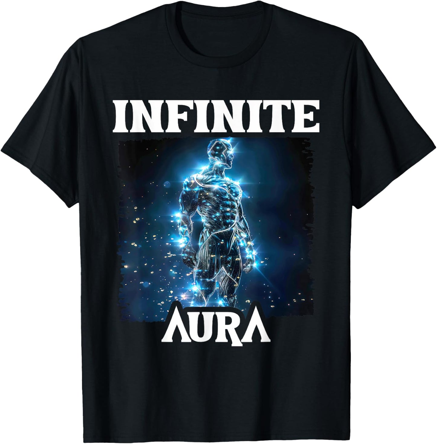 Infinite Aura Points Max Level Meme Funny Aura T-Shirt - T-Shirt | Black