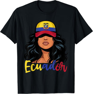 Ecuadorian Girl Ecuador Flag Proud Ecuatoriana Women T-Shirt - T-Shirt | Black