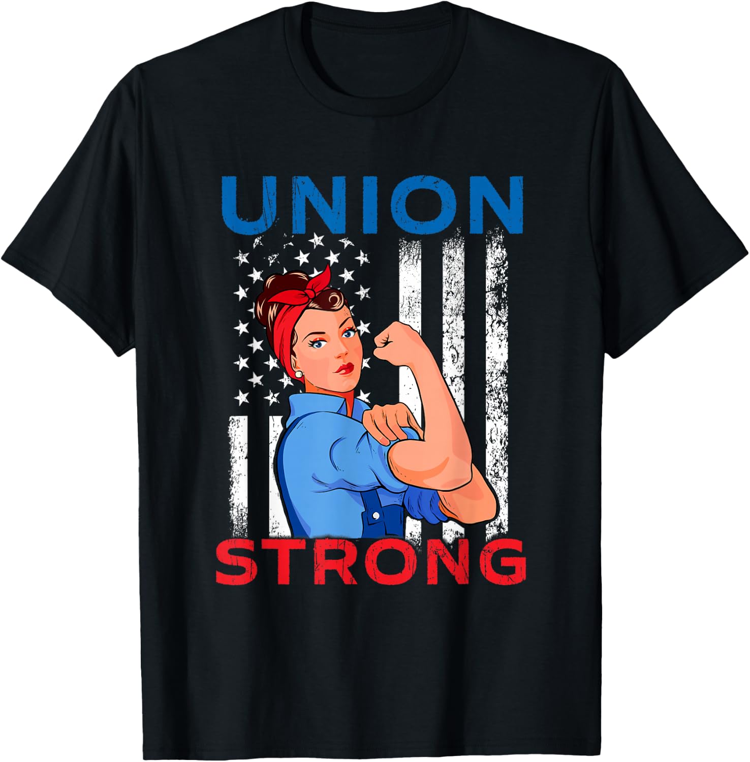 Union Strong - Labor Day Skilled Union Worker T-Shirt - T-Shirt | Black