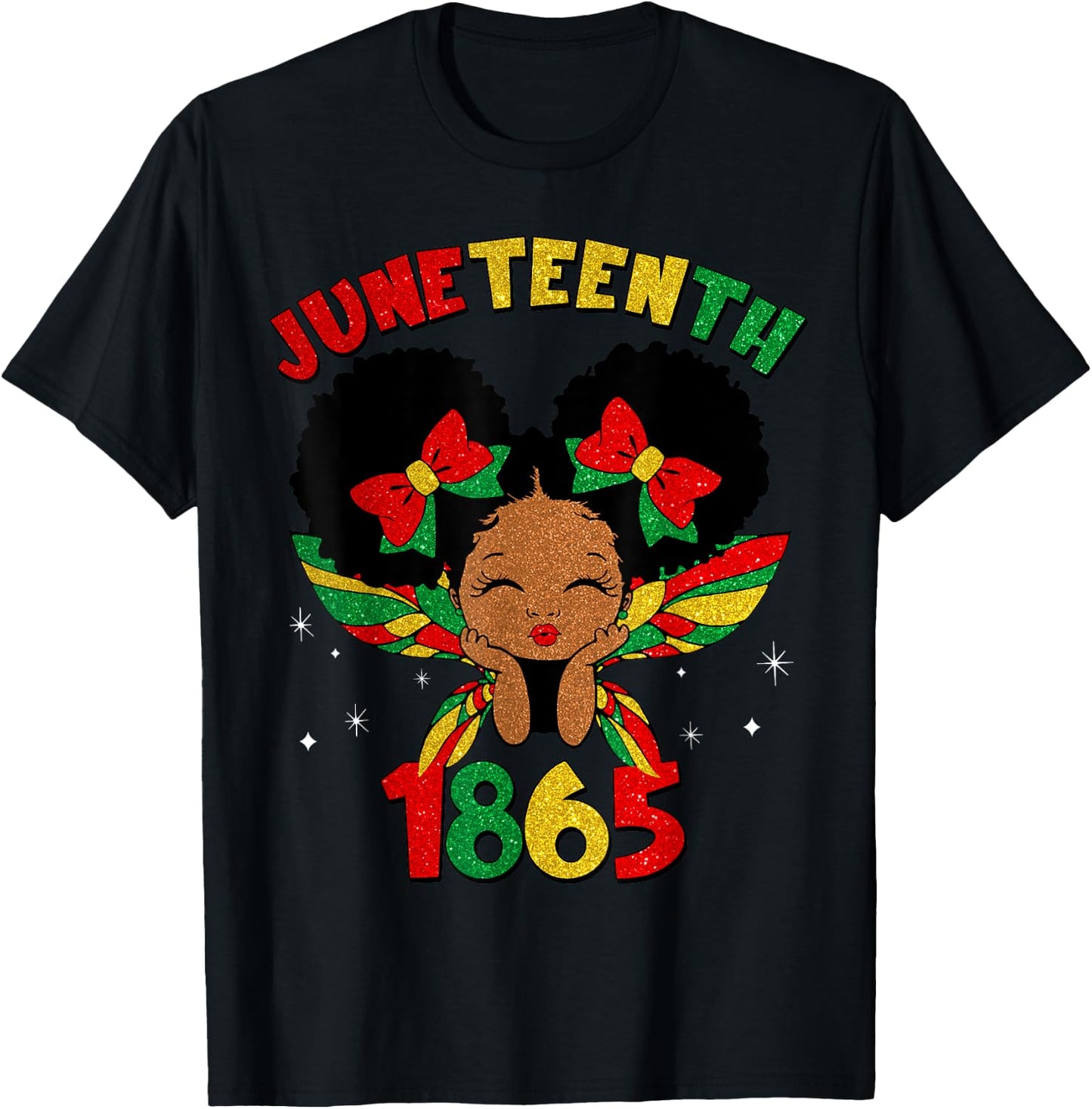 Juneteenth 1865 African American Black Princess Kids Girls T-Shirt - T-Shirt | Black