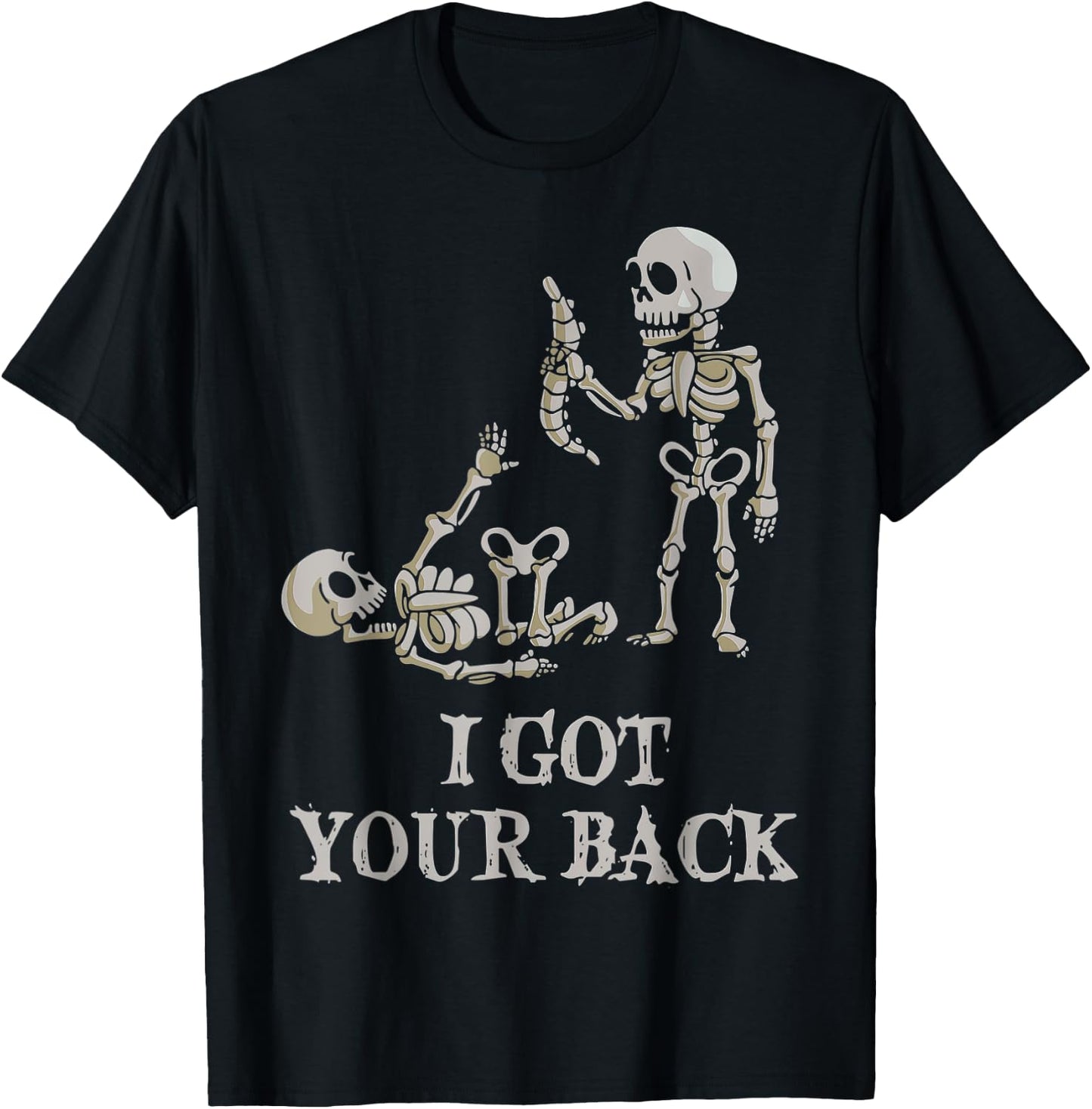 I Got Your Back Halloween Skeleton T-Shirt - T-Shirt | Black