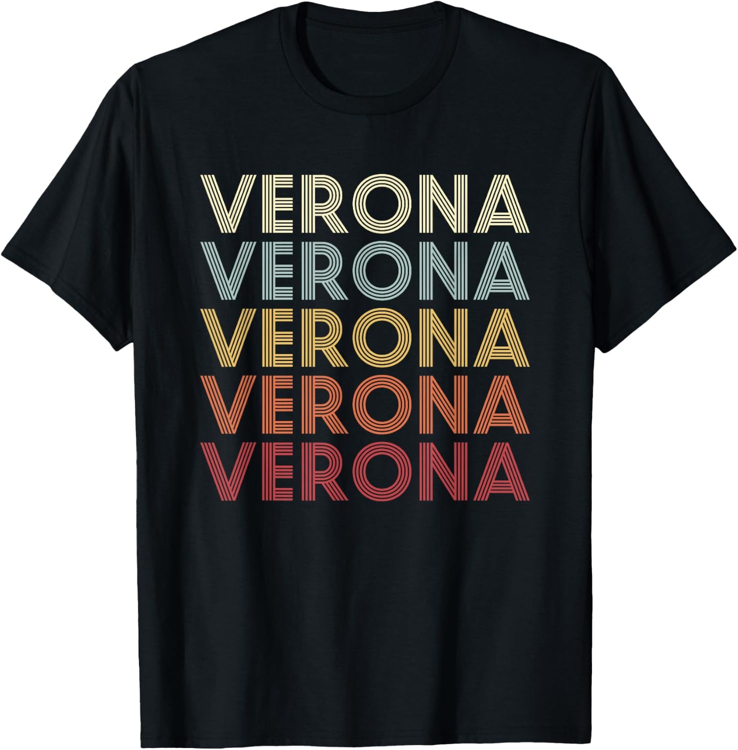 Verona Pennsylvania Verona PA Retro Vintage Text T-Shirt - T-Shirt | Black