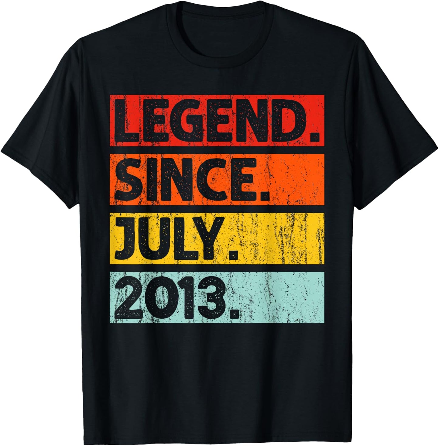12th Birthday Gifts Legend Since July 2013 12 Years Old T-Shirt - T-Shirt | Black