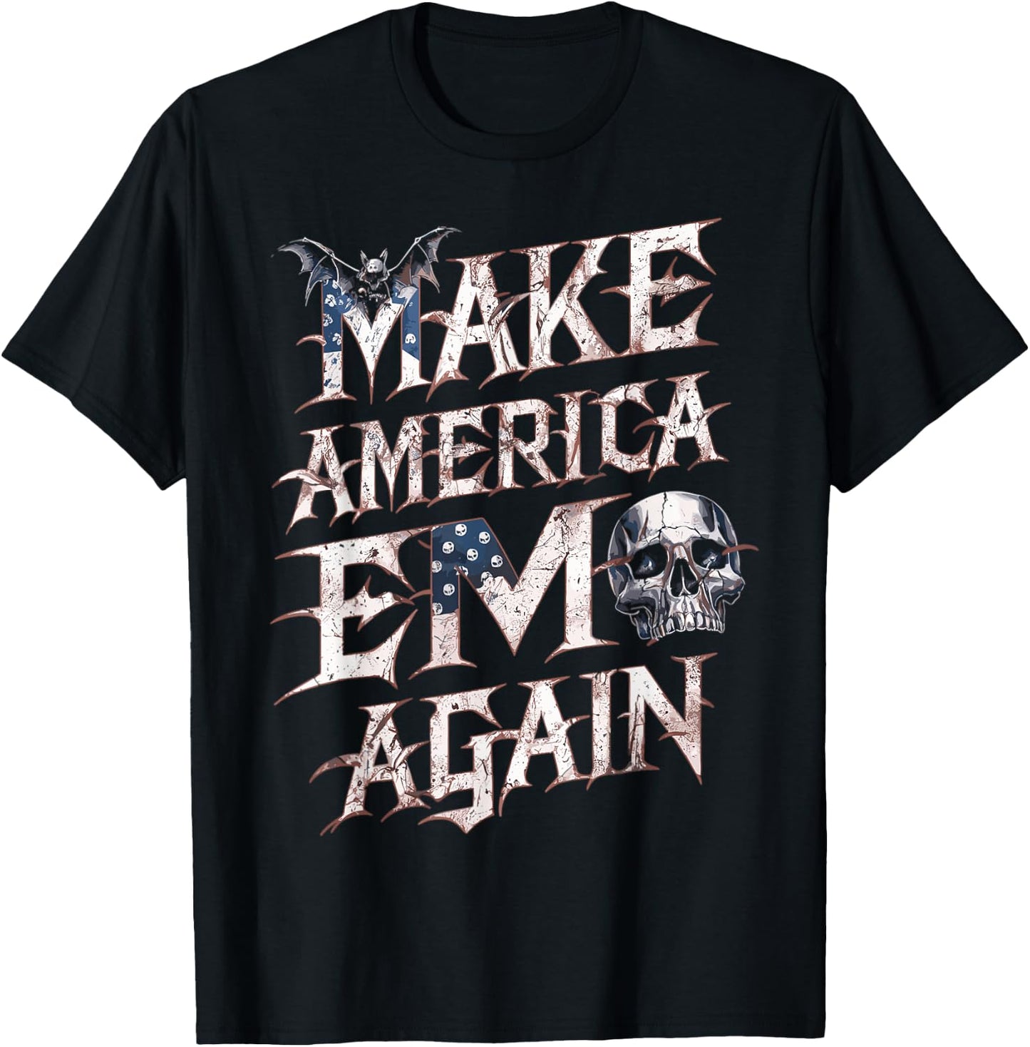 Make America Emo Again Funny T-Shirt - T-Shirt | Black