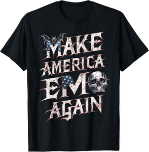 Make America Emo Again Funny T-Shirt - T-Shirt | Black
