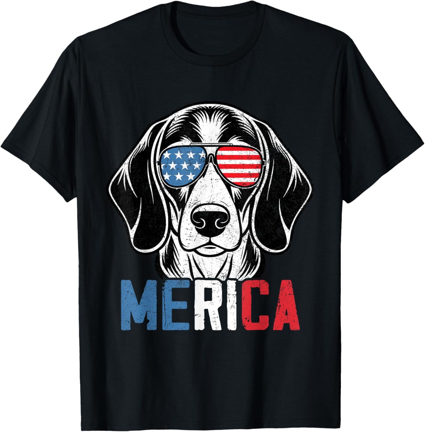 Patriotic Dachshund Dog Merica 4th Of July Funny Men Women Kids T-Shirt - T-Shirt | Black