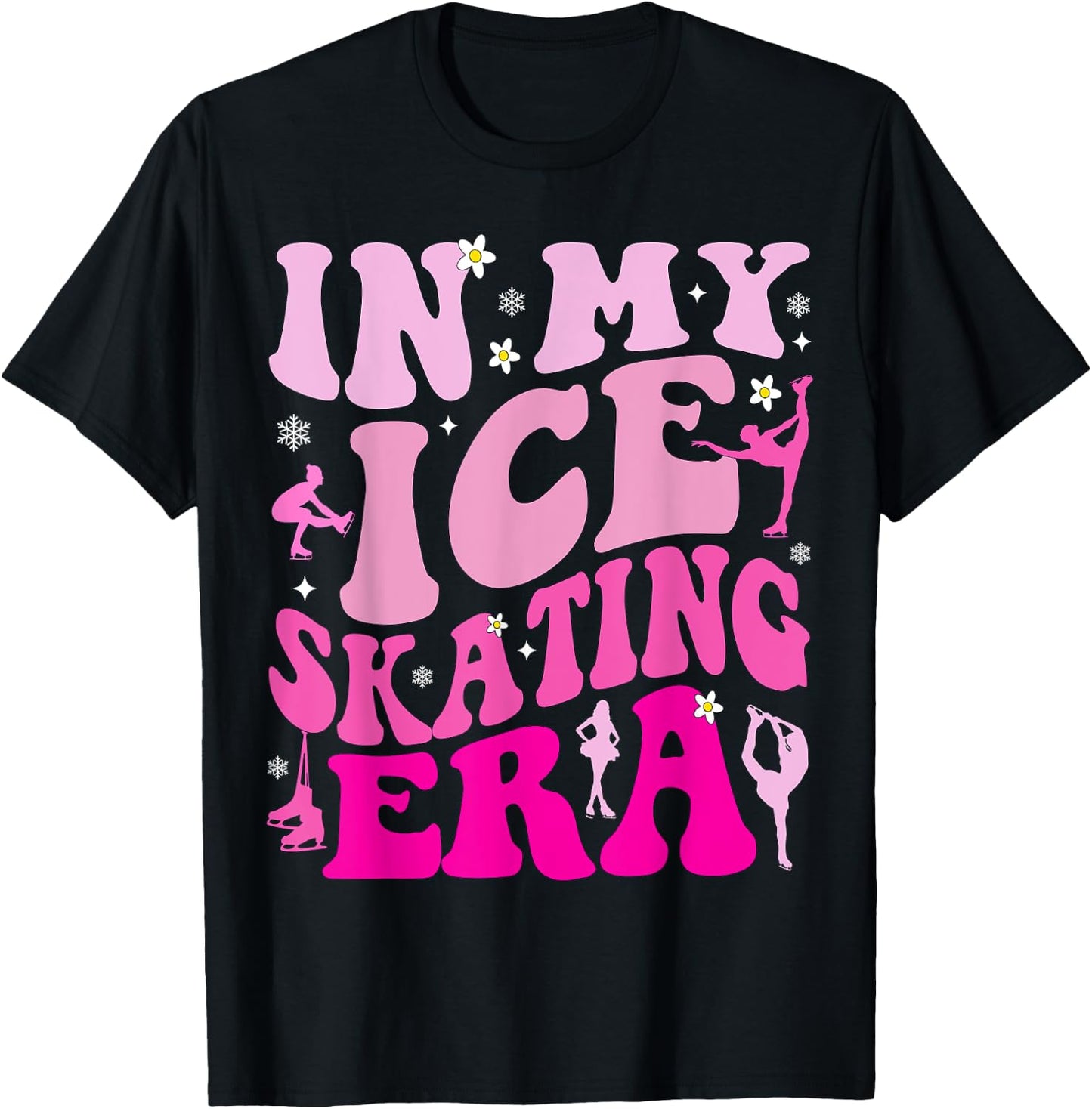 In My Ice Skating Era Skater Coach Figure Hockey Skate T-Shirt - T-Shirt | Black