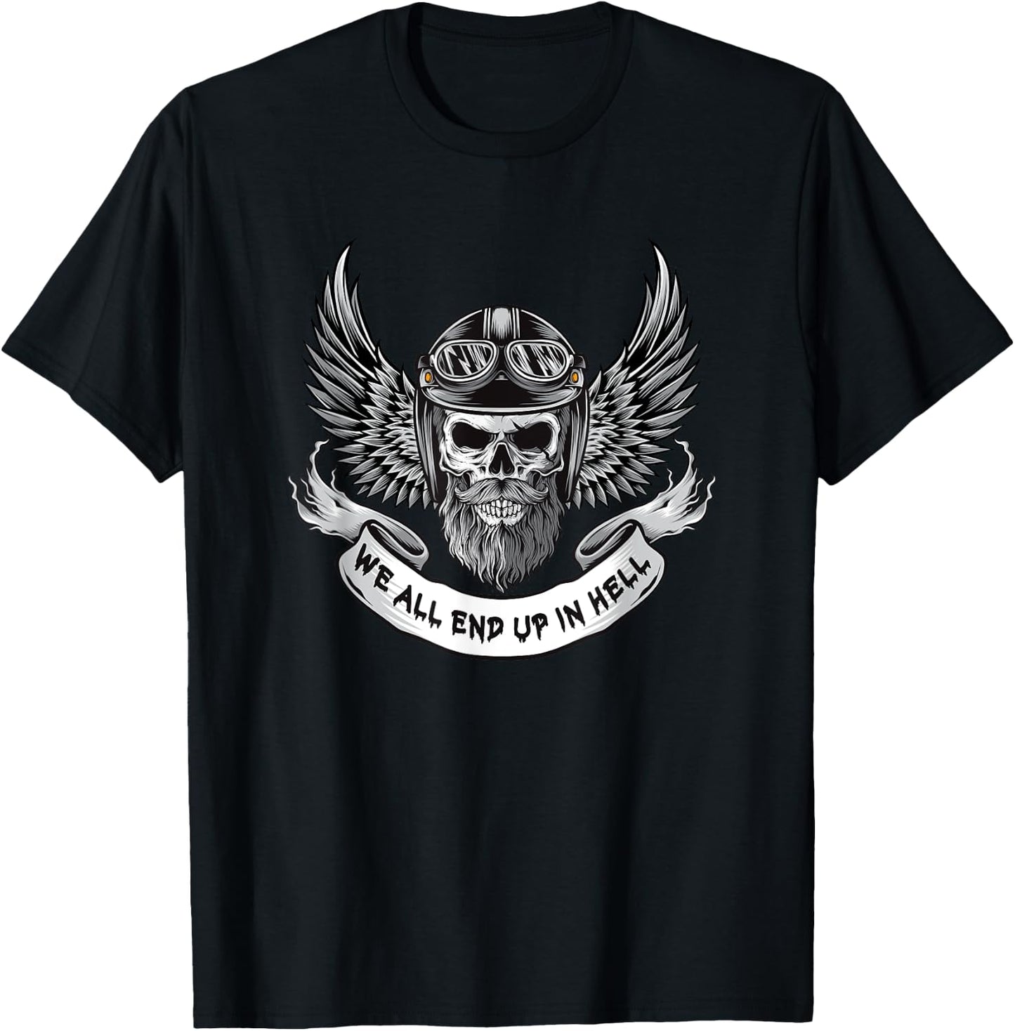 We all end up in Hell T-Shirt - T-Shirt | Black