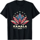 Kamala Harris 2024 Presidential Campaign American Lotus T-Shirt - T-Shirt | Black