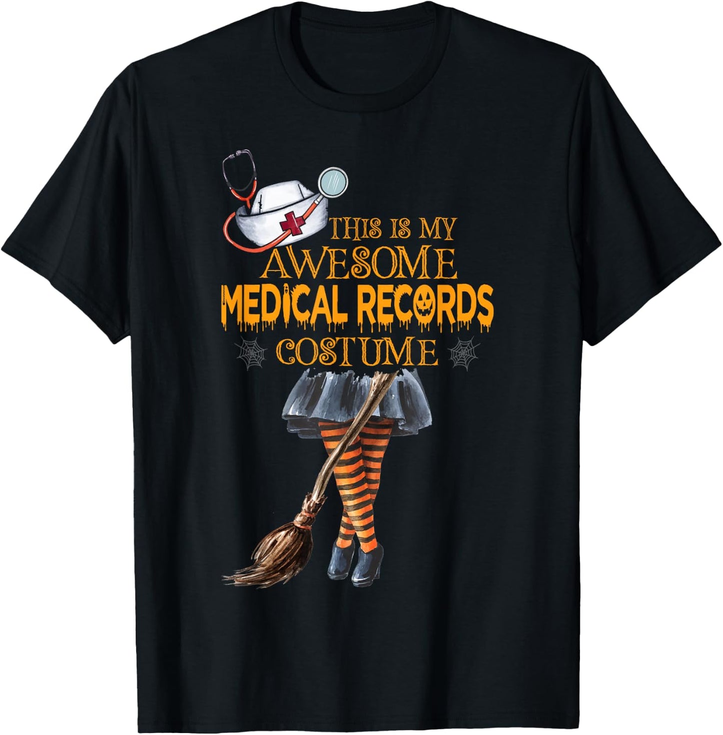 This is my Halloween Medical Records Costume Medical Records T-Shirt - T-Shirt | Black