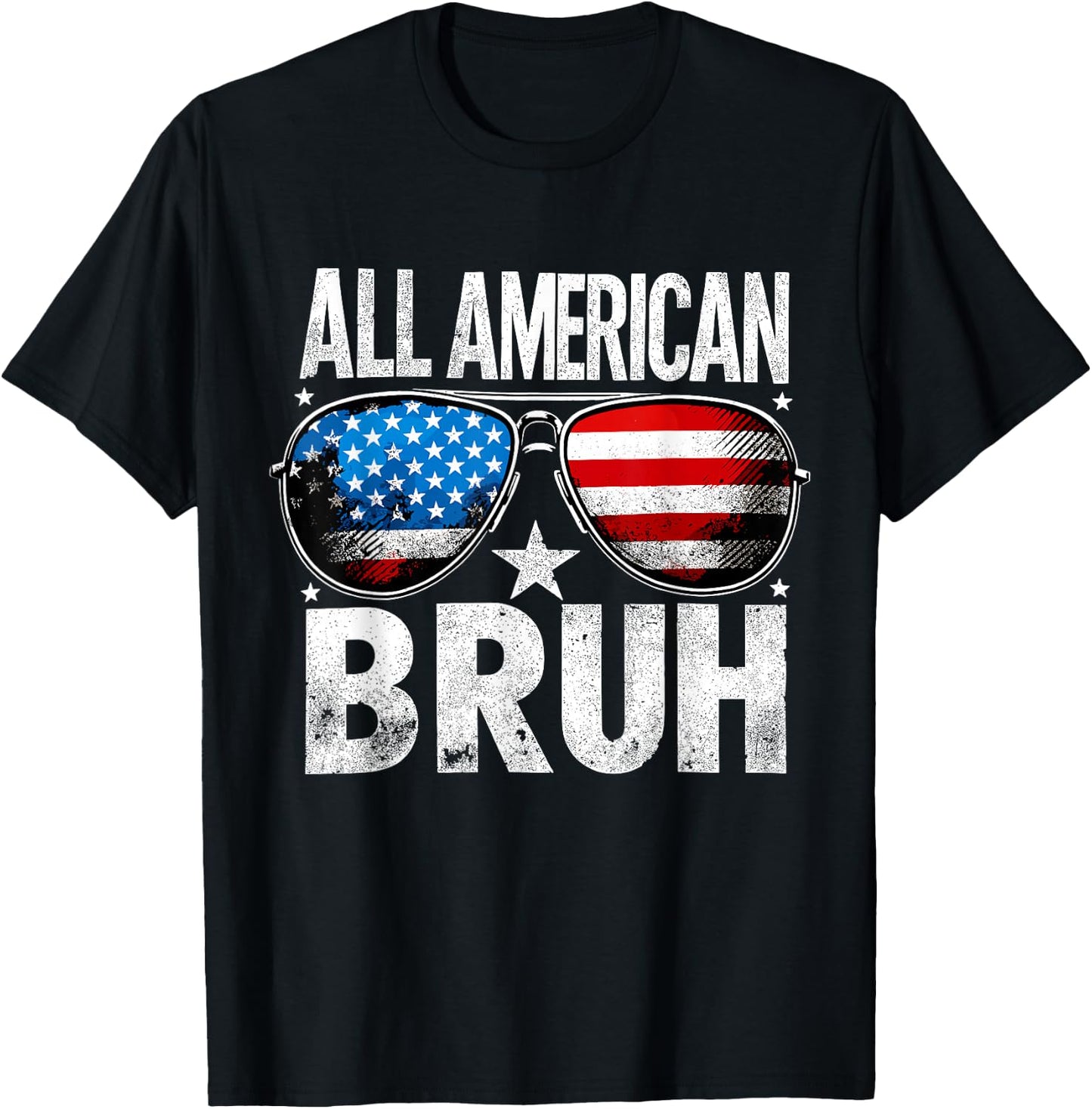 All American Bruh 4th of July Boys Patriotic Kids T-Shirt - T-Shirt | Black