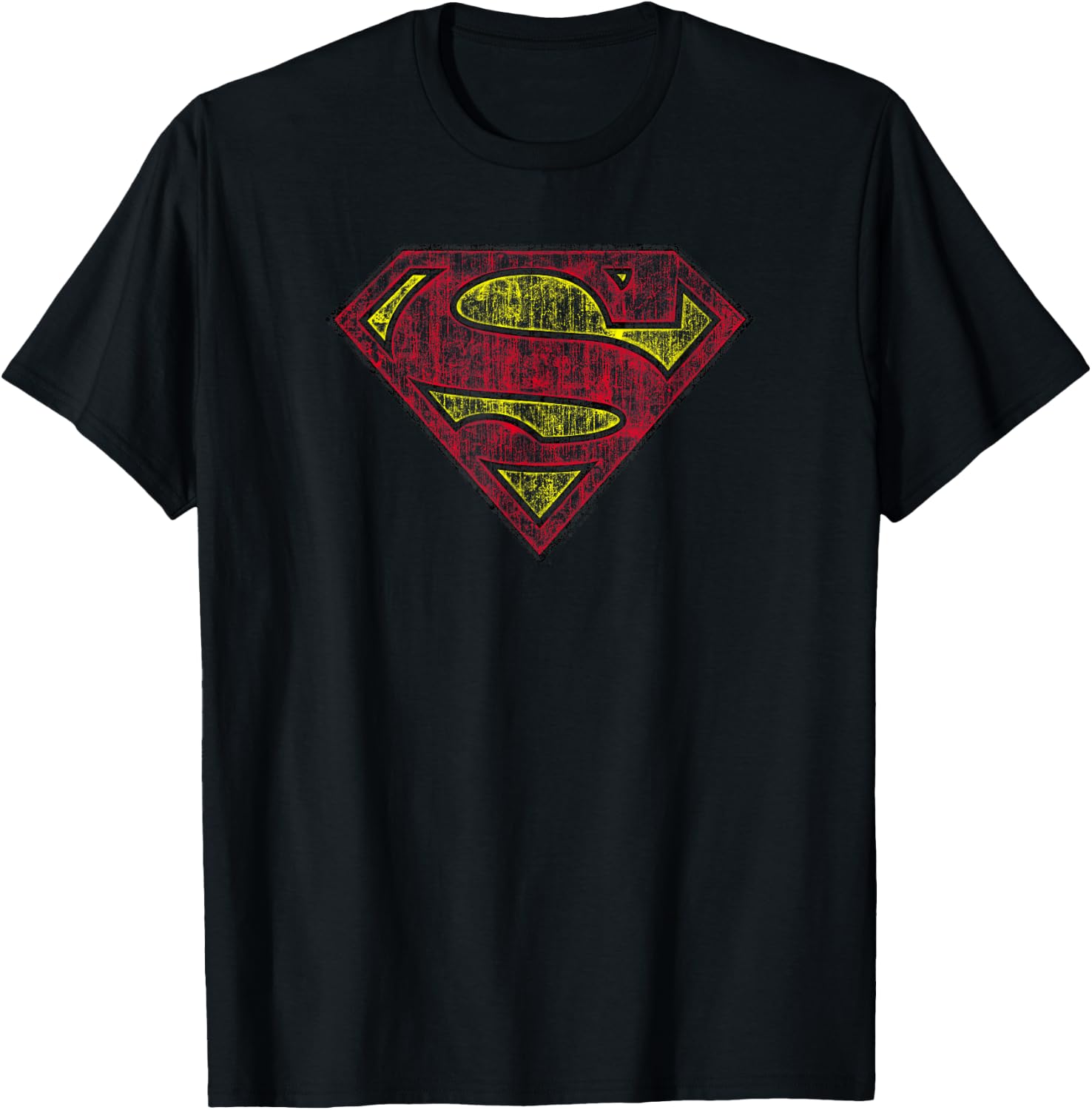 Superman Tattered Shield T-Shirt - T-Shirt | Black