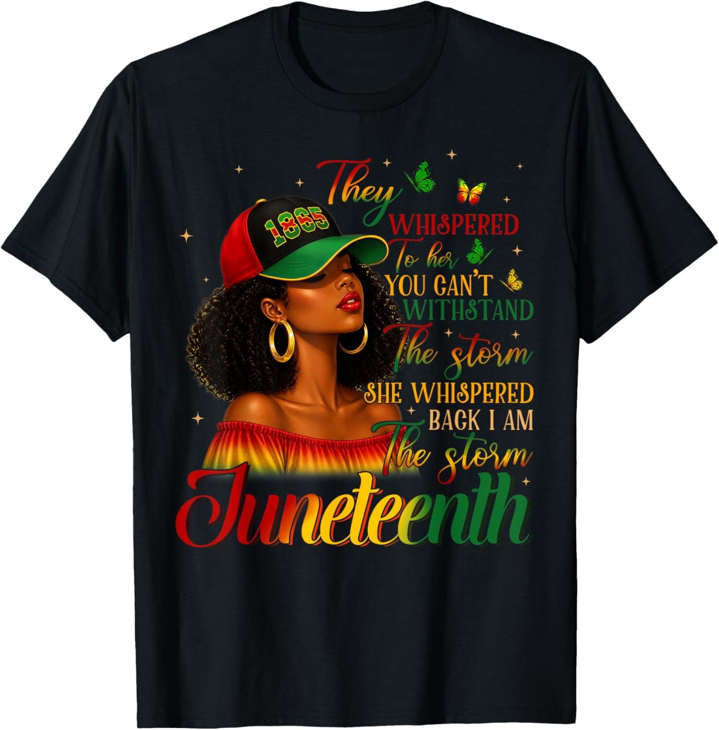 Juneteenth Shirts Black I'm The Storm African Melanin T-Shirt - T-Shirt | Black