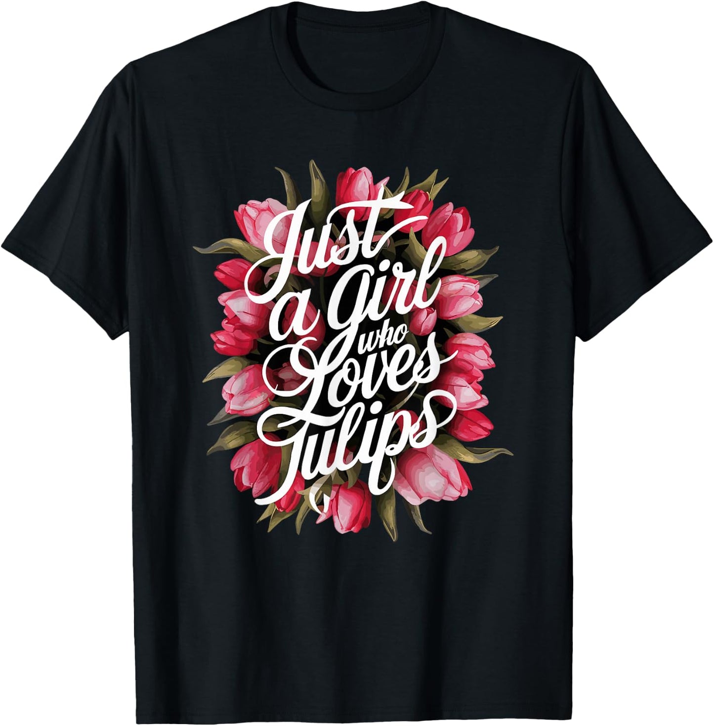 Tulips Tulip Flower Gardener Gardening Springtime T-Shirt - T-Shirt | Black