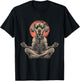 Dog Meditation Buddhist Spiritual Zen Buddha Yoga Hindu Men Women Kids T-Shirt - T-Shirt | Black