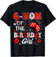 G-Mom Of The Birthday Girl Lady Bug Birthday Party T-Shirt - T-Shirt | Black