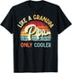 Pipa Like a Grandpa Only Cooler Vintage Fathers Day Funny T-Shirt - T-Shirt | Black