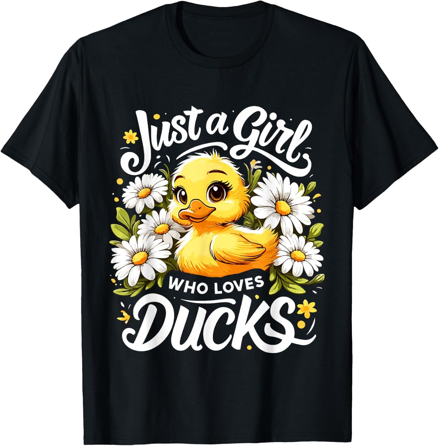 Duck Lover Just A Girl Who Loves Ducks T-Shirt - T-Shirt | Black