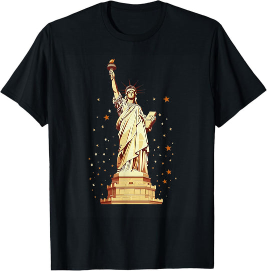 Statue Of Liberty American Pride T-Shirt - T-Shirt | Black