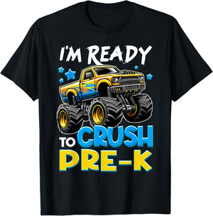 I'm Ready To Crush Pre-K First Day of Preschool Boys T-Shirt - T-Shirt | Black