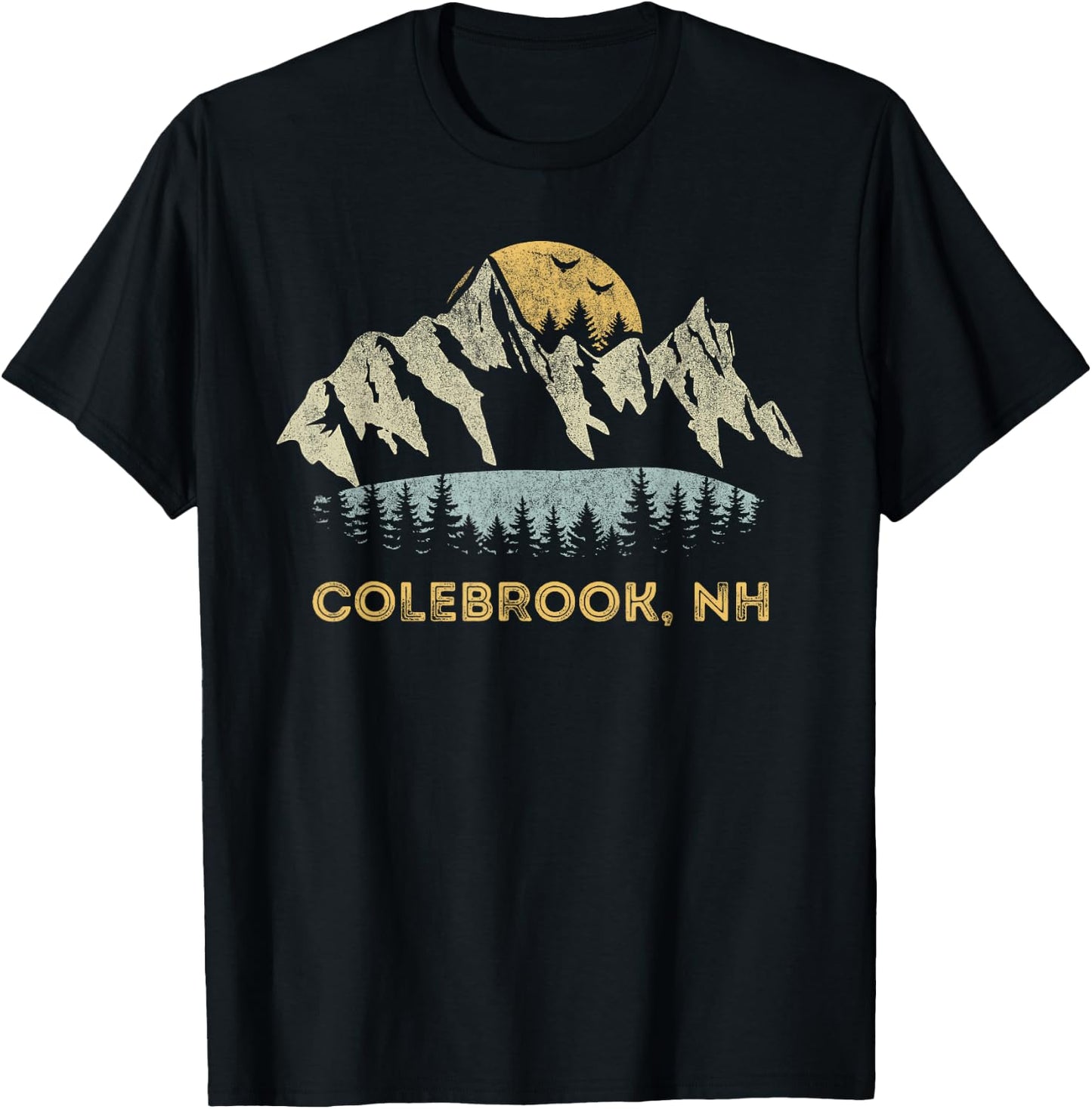 Colebrook New Hampshire Mountain Sunset Sunrise NH T-Shirt - T-Shirt | Black