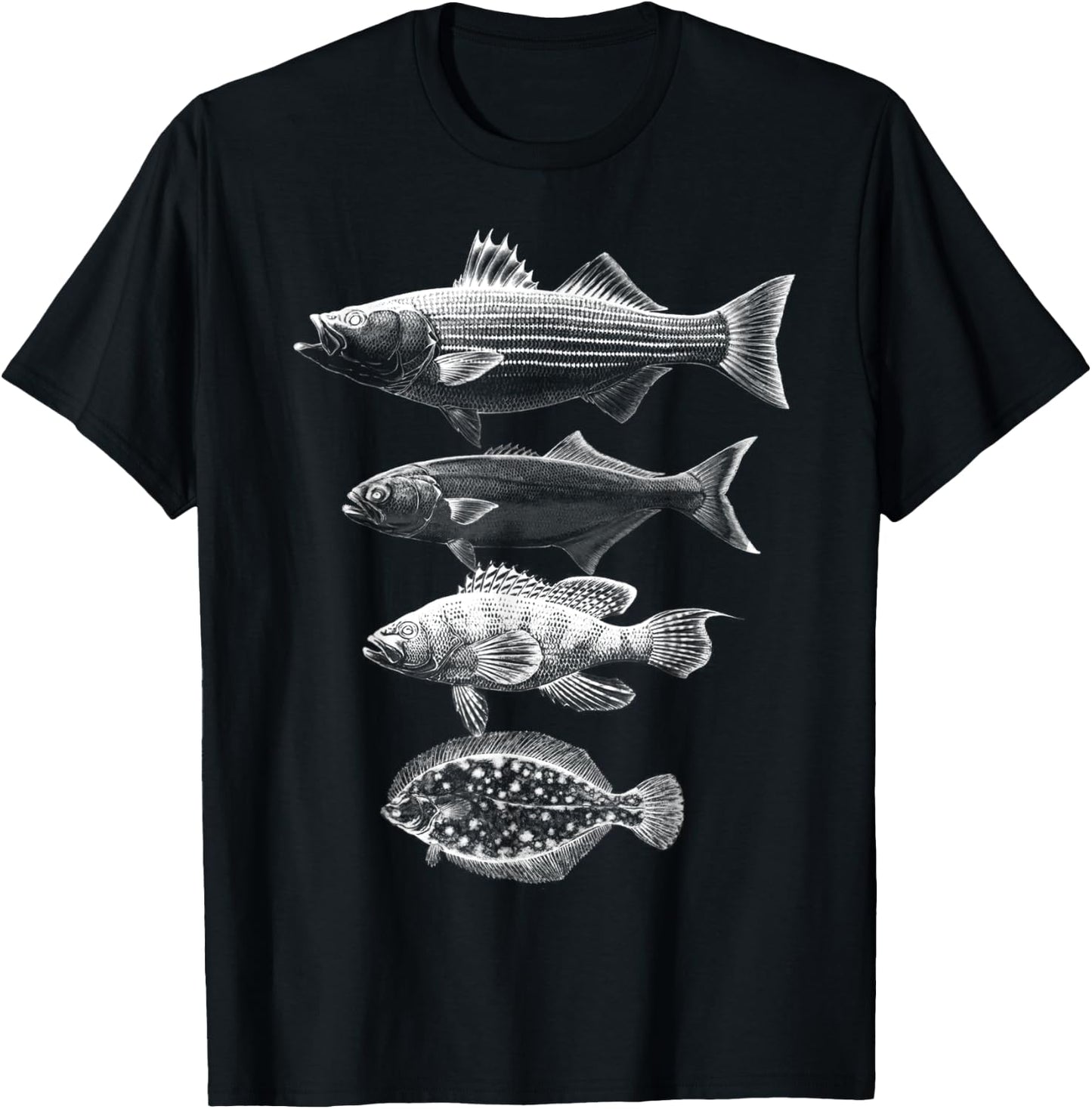 Cape Cod Buzzards Bay Fishing Slam Striper Bluefish Bass T-Shirt - T-Shirt | Black
