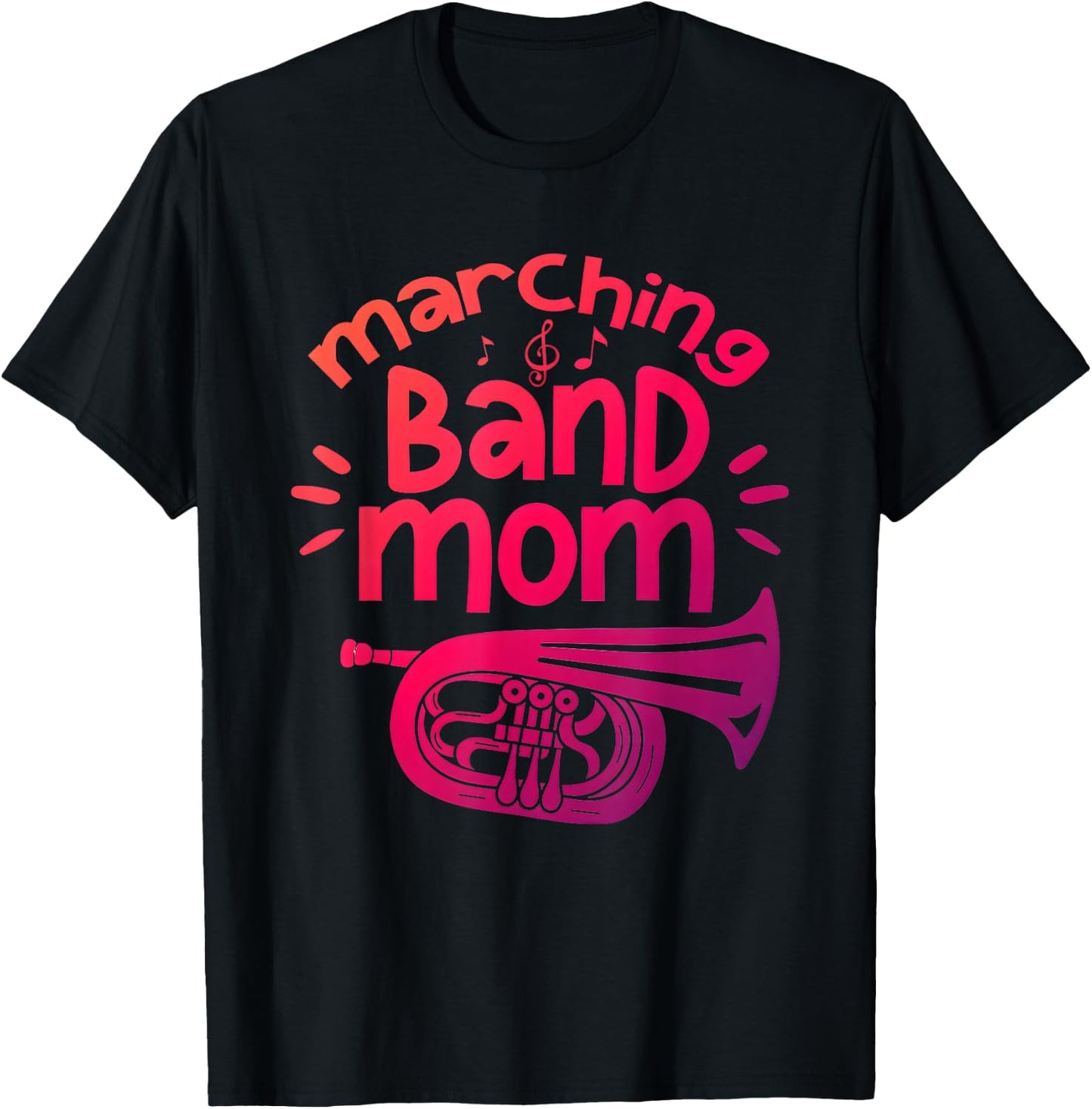 Marching Band Mom Baritone Horn Euphonium Player T-Shirt - T-Shirt | Black