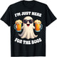 Funny I'm Just Here For The Boos Adult Halloween Costume T-Shirt - T-Shirt | Black