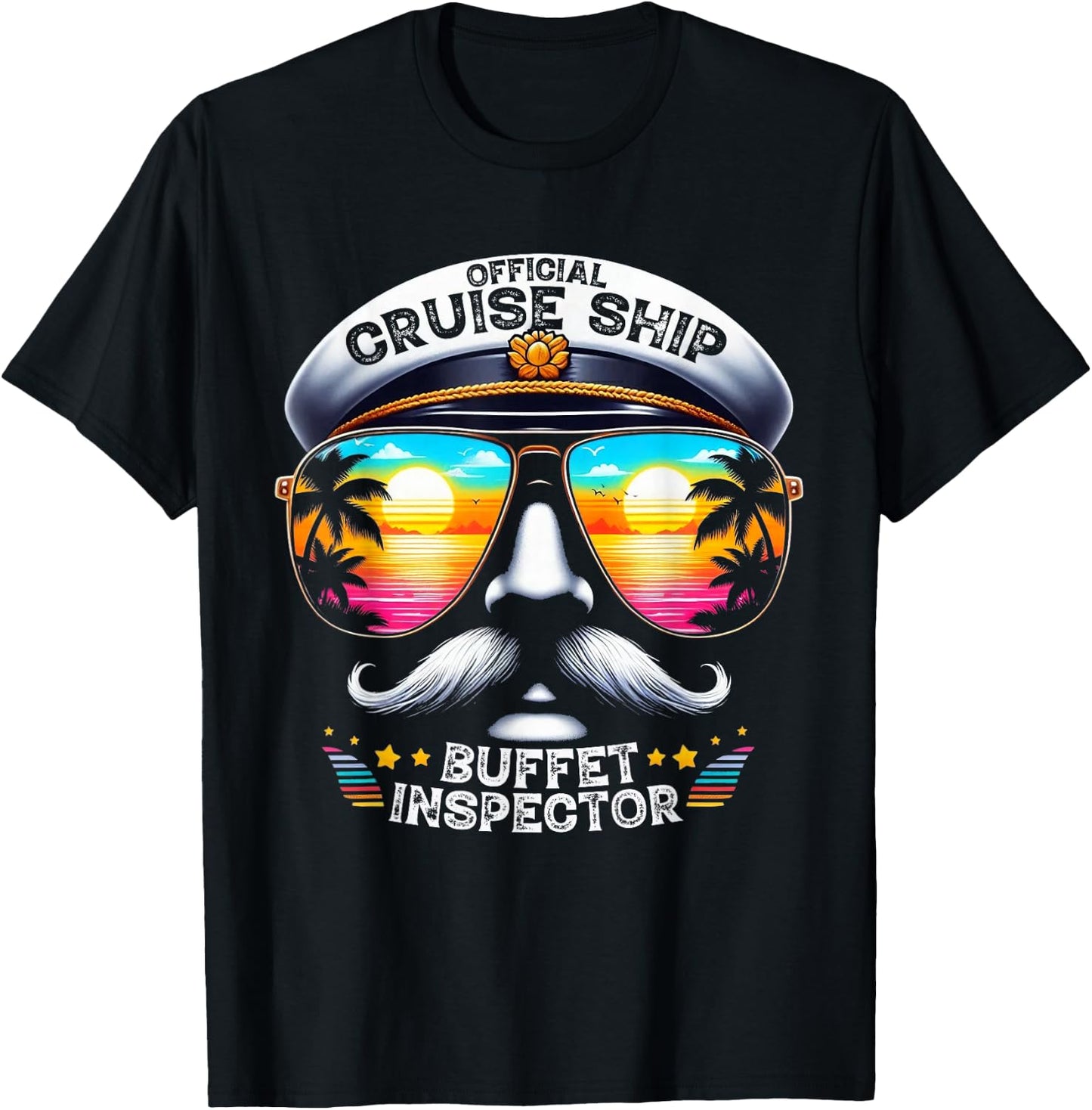 Official Cruise Ship Buffet Inspector Funny Cruise Men Women T-Shirt - T-Shirt | Black