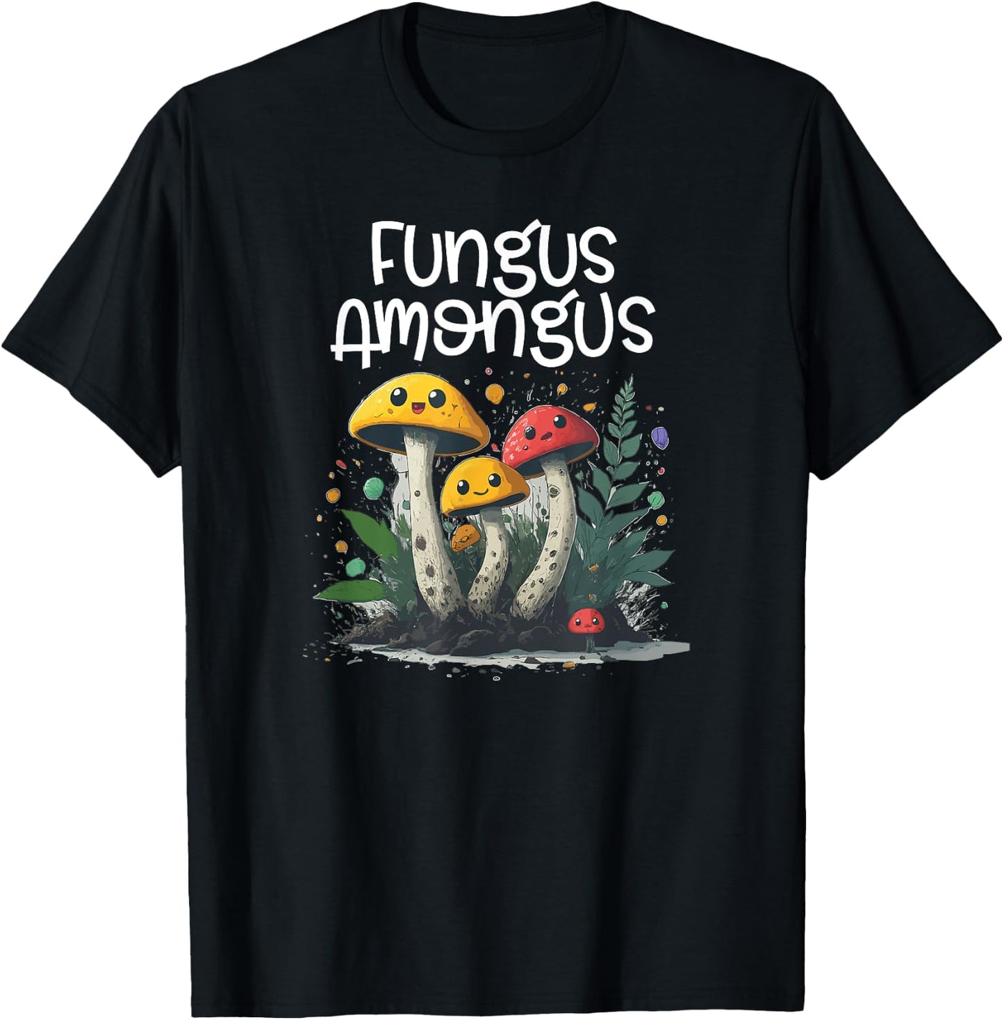 Funny Fungus Amongus T-Shirt - T-Shirt | Black