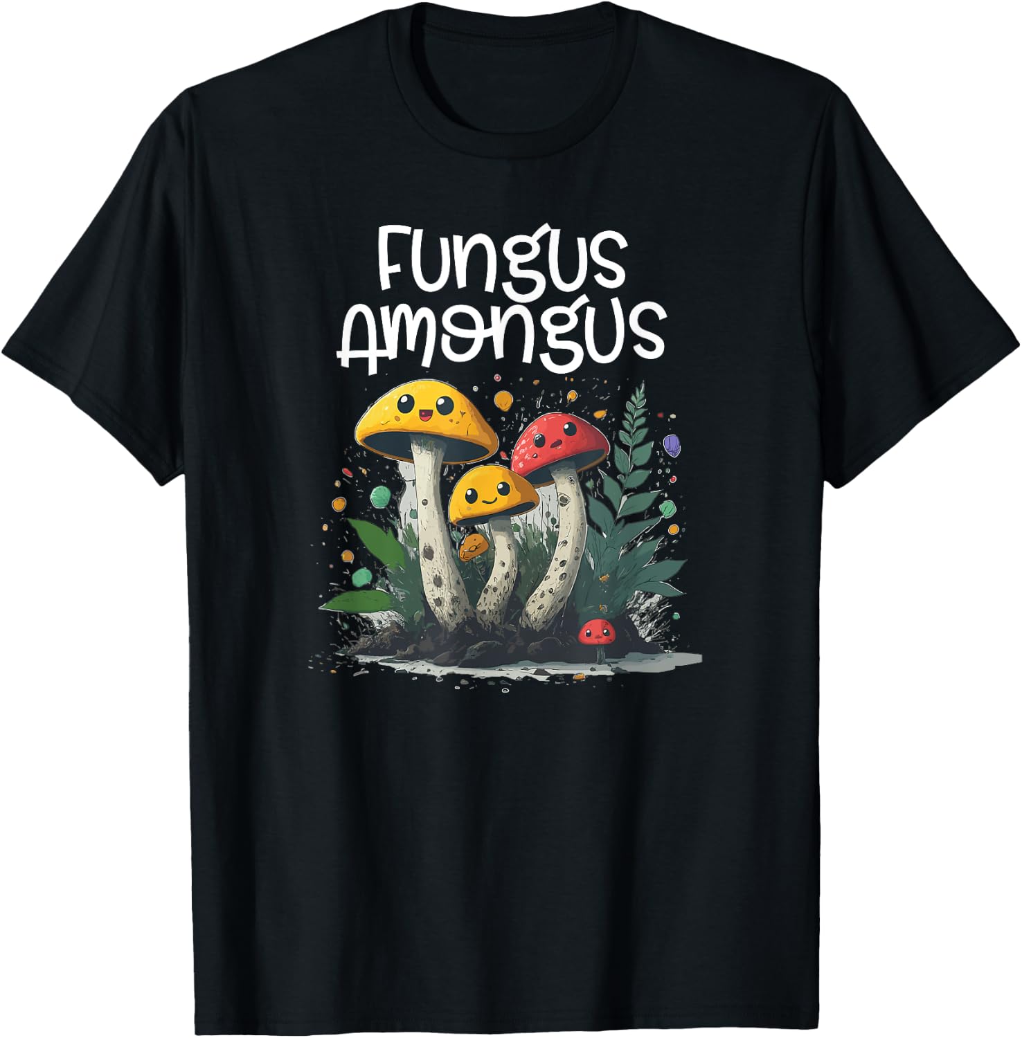 Funny Fungus Amongus T-Shirt - T-Shirt | Black