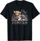 Scotland is Calling Scottish Highland Cow Bagpipes & Thistle T-Shirt - T-Shirt | Black